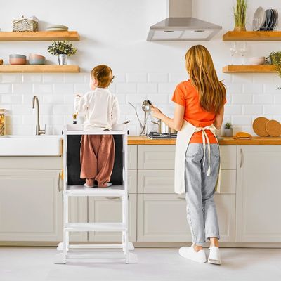 Детская кухня ступени стул обучение стоячая башня с регулируемой платформы почтовой упаковки