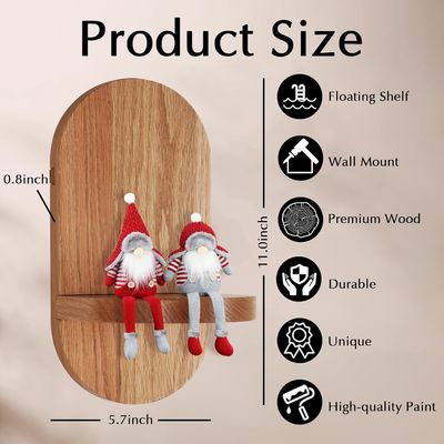 Функциональный многофункциональный дизайн деревянных плавучих полок для домашнего офиса