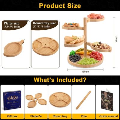 Партийный стенд Деревянный кулинарный башенный набор с настраиваемым логотипом и складной стойкой