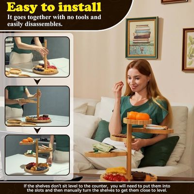 Партийный стенд Деревянный кулинарный башенный набор с настраиваемым логотипом и складной стойкой