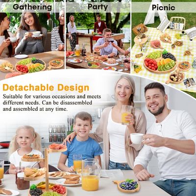 Партийный стенд Деревянный кулинарный башенный набор с настраиваемым логотипом и складной стойкой