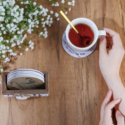 Настройка логотипа Размер Домашнее украшение Деревянные подставки для напитков