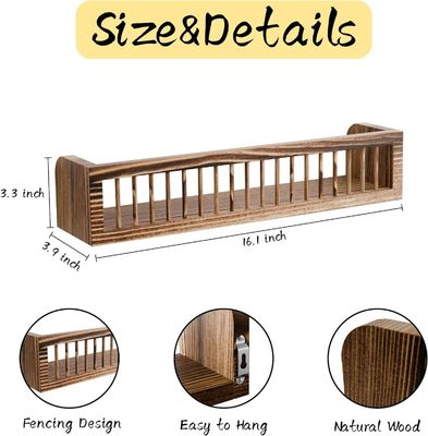 Настраиваемые деревянные плавучие полки для спальни