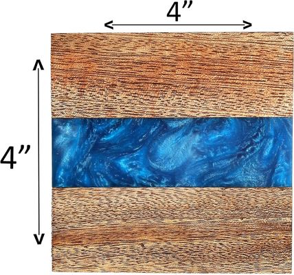 Современный океан синий эпоксидный деревянный смоловый подъемник с держателем идеальный выбор для любого дома