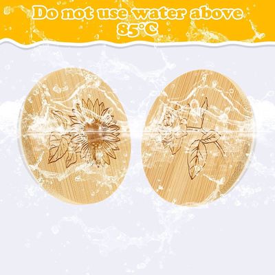 Деревянные простые бамбуковые крышки для банок с силиконовыми герметическими кольцами