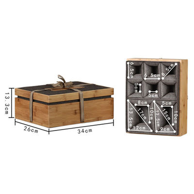 Заказ на заказ Экологически чистый натуральный деревянный бамбук Сберегательный подарочный ящик с персонализированным логотипом