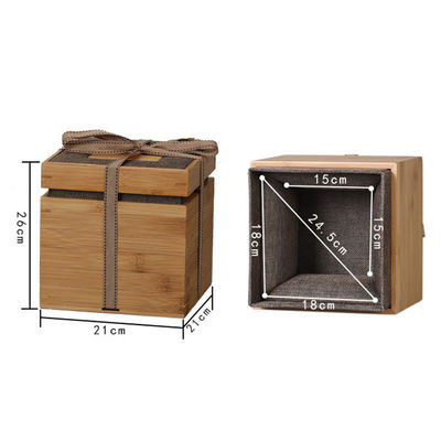 Заказ на заказ Экологически чистый натуральный деревянный бамбук Сберегательный подарочный ящик с персонализированным логотипом