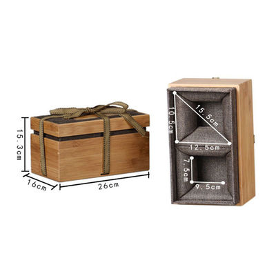 Заказ на заказ Экологически чистый натуральный деревянный бамбук Сберегательный подарочный ящик с персонализированным логотипом