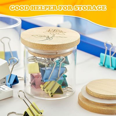 Деревянные простые бамбуковые крышки для банок с силиконовыми герметическими кольцами