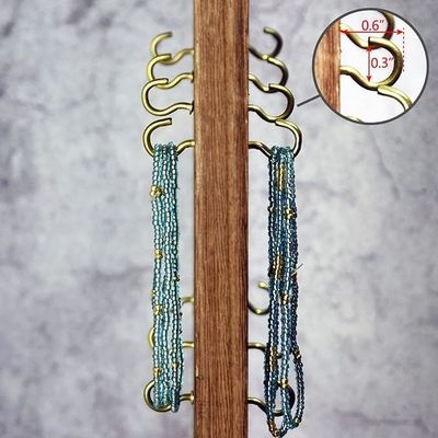 Функция экономии места 9 Вт x 7,5 Д x 16,5 Ч Деревянный ювелирный экран с 32 крючками