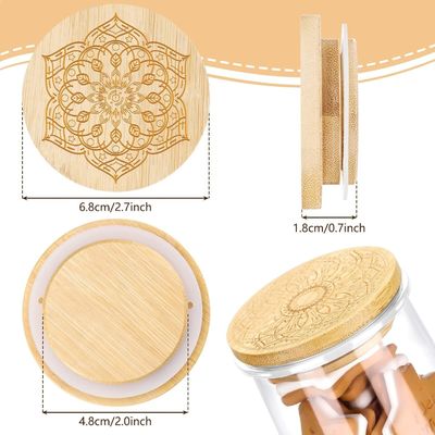 Свежий стиль 12 штук деревянные простые цветные банки для свечей Стеклянный йогурт Jar Lid Lid Деревянные