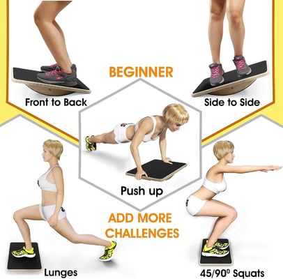 Профессиональная деревянная балансовая доска для тренировки ног