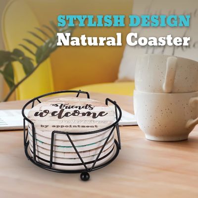 Мраморные саркастические абсорбентные каменные пробковые подставки для напитков с держателем