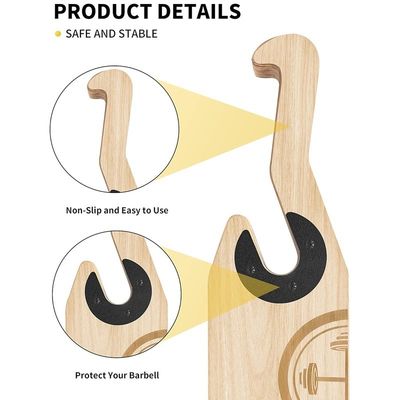 Нескользящая ручка Деревянный барбельный джак для тренировочной стойки для тягот