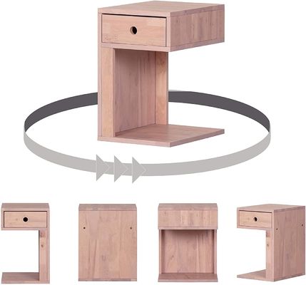 12.5 х 15.75 х 19.75 дюймов Лакированный ночной стол с одним ящиком Деревянный пристельный стол