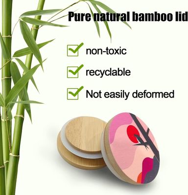 8 Силиконовые кольца с цветными узорами и бамбуковыми крышками