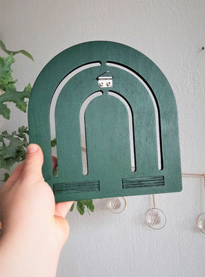 Радужная деревянная стена висячий декор Маленький растительный витрина полка для мебели гостиной