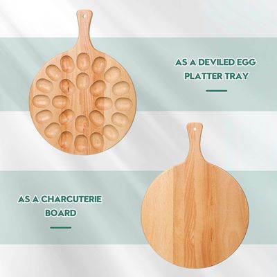 Деревянная яичная тарелка и картофель для пасхального рождественского дизайна