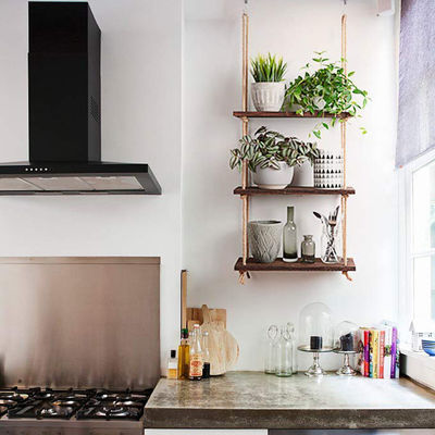 Большое количество преимущества кухня виселица на заказ твердое дерево деревянная полка