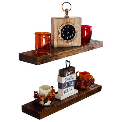 Современный дизайн деревянная плавучая полка для гостиной