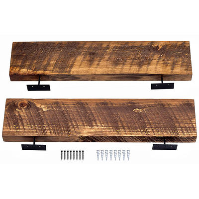 Современный дизайн деревянная плавучая полка для гостиной