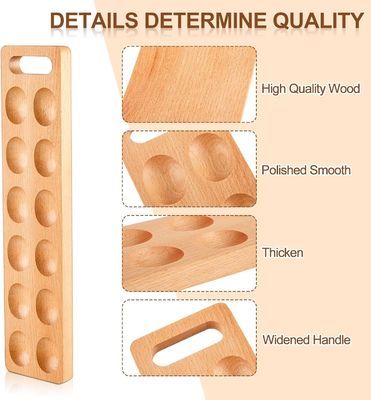 День Благодарения, яичная поднос, сэкономить место с этой деревянной тарелкой с 12 отверстиями