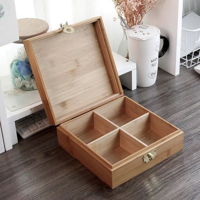 Настраиваемая упаковка бамбукового лунного пирога Деревянные ювелирные изделия Складка с замком и защитой