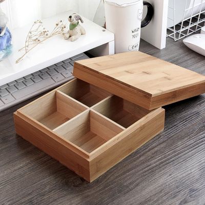 Настраиваемая упаковка бамбукового лунного пирога Деревянные ювелирные изделия Складка с замком и защитой