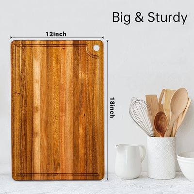 По вашему запросу Режущая доска с соковой канавкой Ручка Акациевая деревянная режущая доска