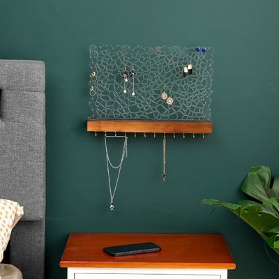 Функциональный дизайн деревянный плавучий пол акриловый сережки дисплей для индивидуального логотипа