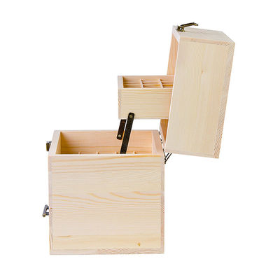 Практическая деревянная коробка для хранения эфирного масла с разделителями из экологически чистого дерева
