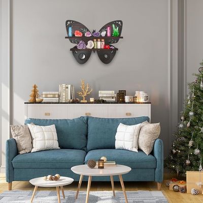 Современный дизайн контейнеры для хранения для бабочек деревянные стенные плавучие полки из дерева