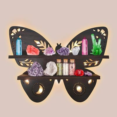 Современный дизайн контейнеры для хранения для бабочек деревянные стенные плавучие полки из дерева