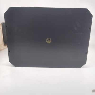 202406 Черная деревянная поднос для подачи пищи Акациевый деревянный материал