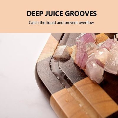 Настраиваемая 12X12X0.8 дюймовая деревянная акациевая октагонная доска с соковой канавкой