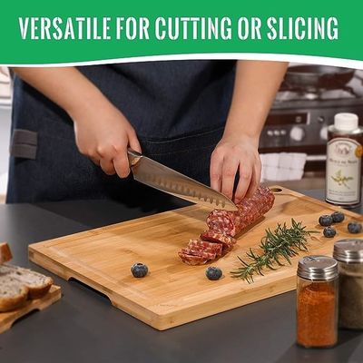 18 X 12 дюймов сок ров Бамбук режущая доска Большая Xtra Большая для кухни на заказ логотип