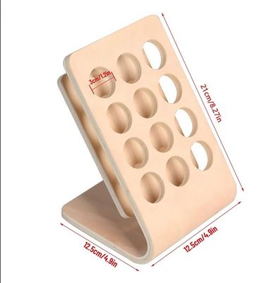 Шелковое печать 12 отверстий Деревянная бутылка эфирного масла дисплейная стойка для хранения