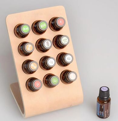 Шелковое печать 12 отверстий Деревянная бутылка эфирного масла дисплейная стойка для хранения