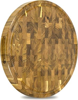 По заказам 15 дюймовый деревянный режущий доски с экологически чистым дизайном и соковой канавкой