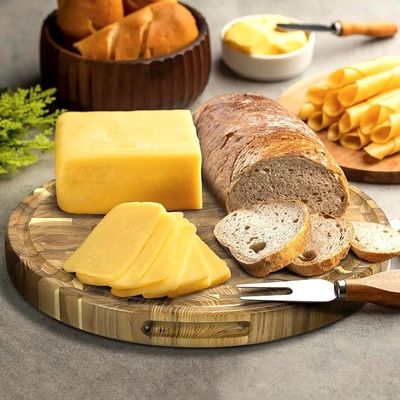 По заказам 15 дюймовый деревянный режущий доски с экологически чистым дизайном и соковой канавкой