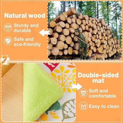 Устойчивое деревянное убежище морской свинки Усовершенствованный Дом для маленьких животных с лестницей