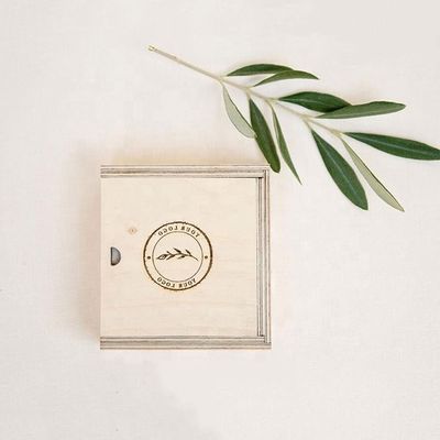 Специализированные небольшие деревянные коробки для подарков с экологически чистой структурой фанеры