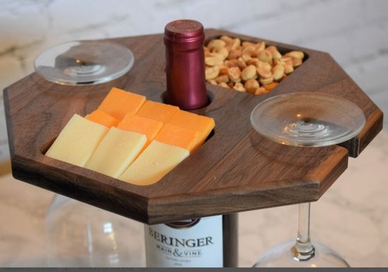 Деревянный винный контейнер с большим количеством преимуществ портативный поднос для подачи пищи поднос для бутылок вина