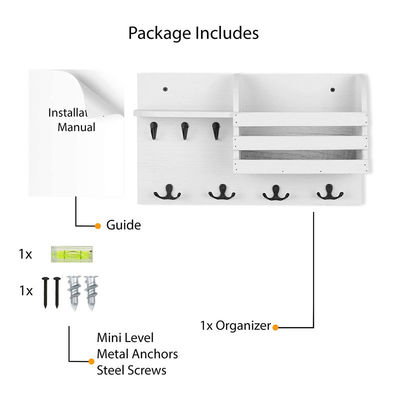 Двухуровневый стенный шкаф для хранения магнитный домашний висячий организатор с держателем ключей