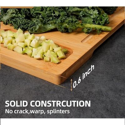 Популярный пользовательский бамбуковые режущие доски для кухни набор из 3 с соковой канавкой