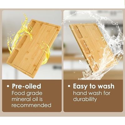 Популярный пользовательский бамбуковые режущие доски для кухни набор из 3 с соковой канавкой