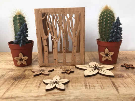 Деревянный простоцветный фонарик для ручной работы Чайные светильники в дизайне лазерного резки