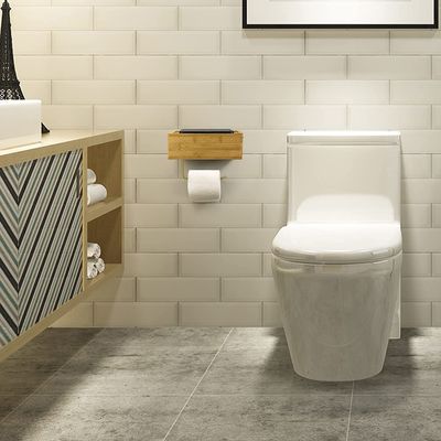 Столовой или спортивный бамбуковый настенный носитель туалетной бумаги с коробкой для хранения влажных тканей