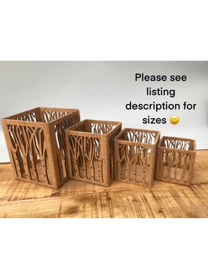 Деревянный простоцветный фонарик для ручной работы Чайные светильники в дизайне лазерного резки