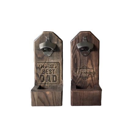 Деревянная ручка для открывания бутылок пива Идеальный подарок для женихов с персонализированным логотипом